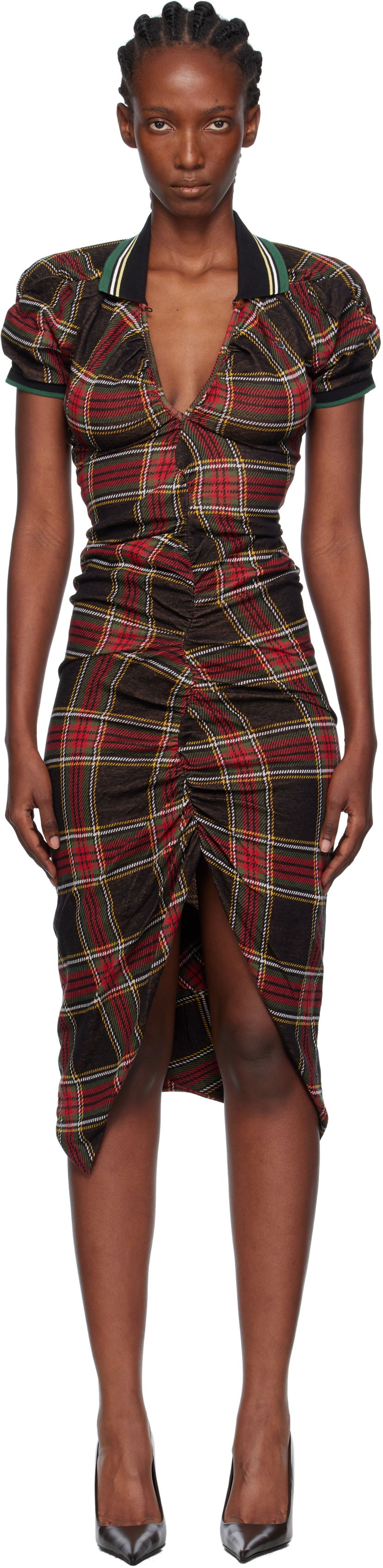 плаття Vivienne Westwood Vivienne Westwood Pulling Plaid Midi Dress Різнокольоровий | 1601004S-J009T-