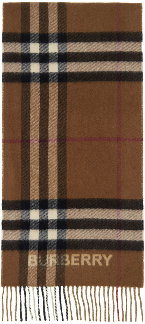 Шарф Burberry Check Scarf Beige & Brown Contrast Коричневий | 8045329