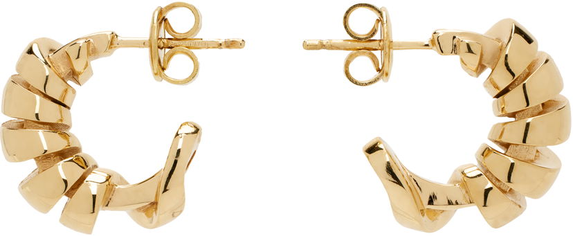 Сережки Bottega Veneta Twist Gold Earrings Жовтий | 804860 VAHU0