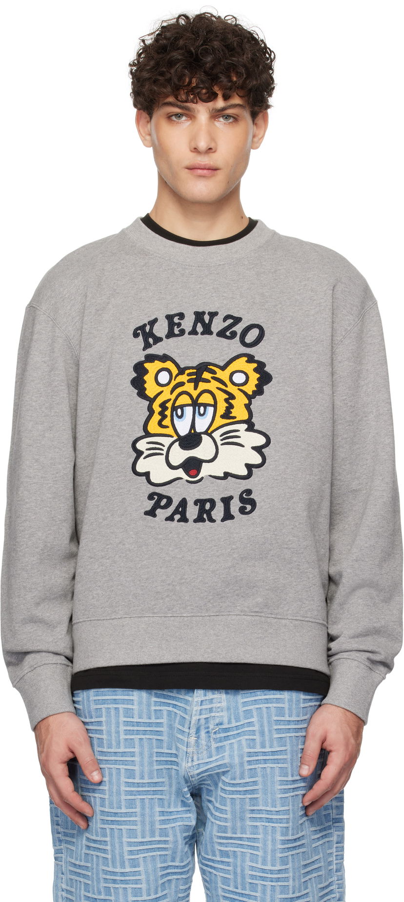 Світшоти KENZO Paris VERDY Edition Embroidered Sweatshirt Сірий | FF58SW2394MF