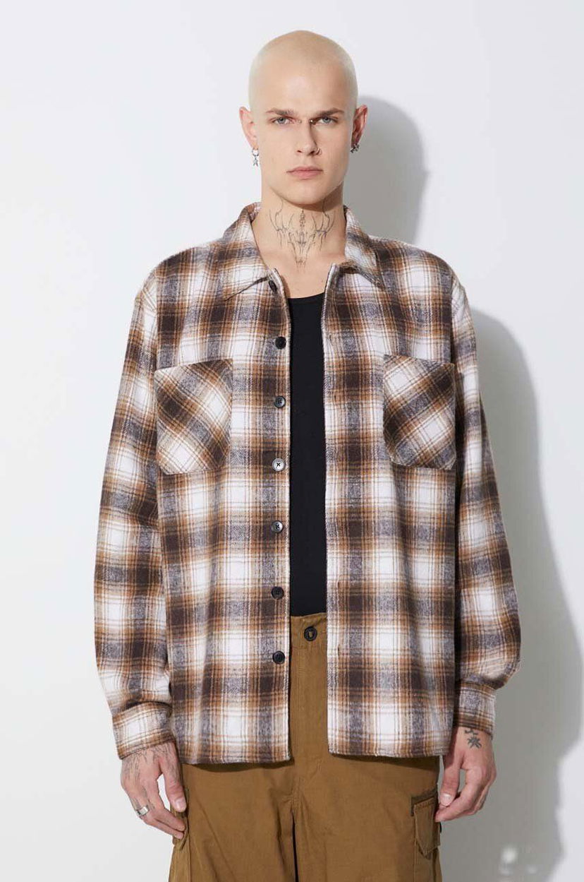 Сорочка TAIKAN Heavyweight Plaid Shirt бежевий | TW0003.BRN