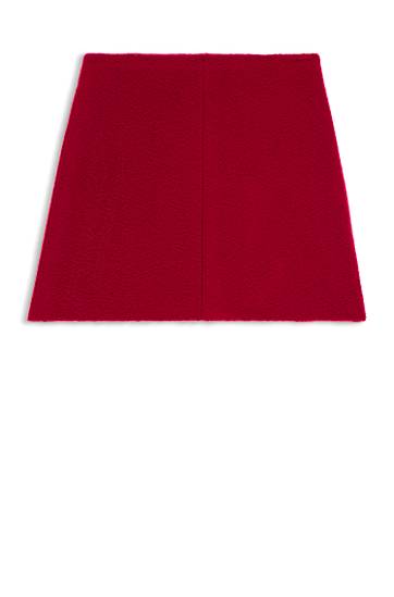 Спідниця BOSS A-line mini skirt with textured effect Червоний | 50547637, 0