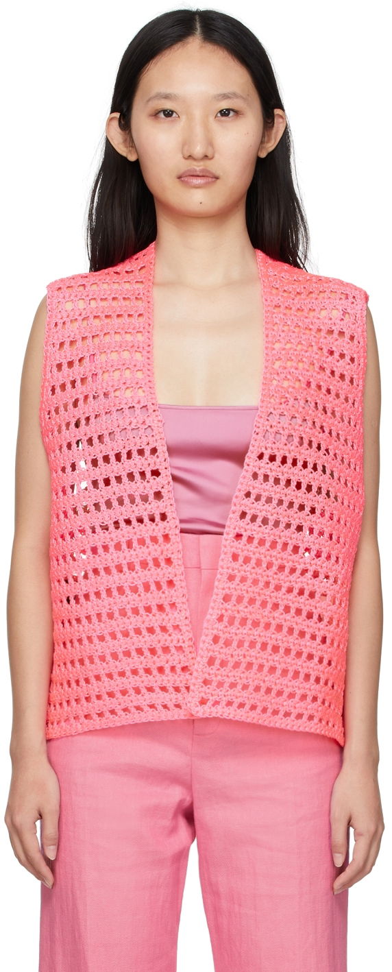 Жилет Jacquemus Crochet Open Front Vest Рожевий | 22E225JA009-1048