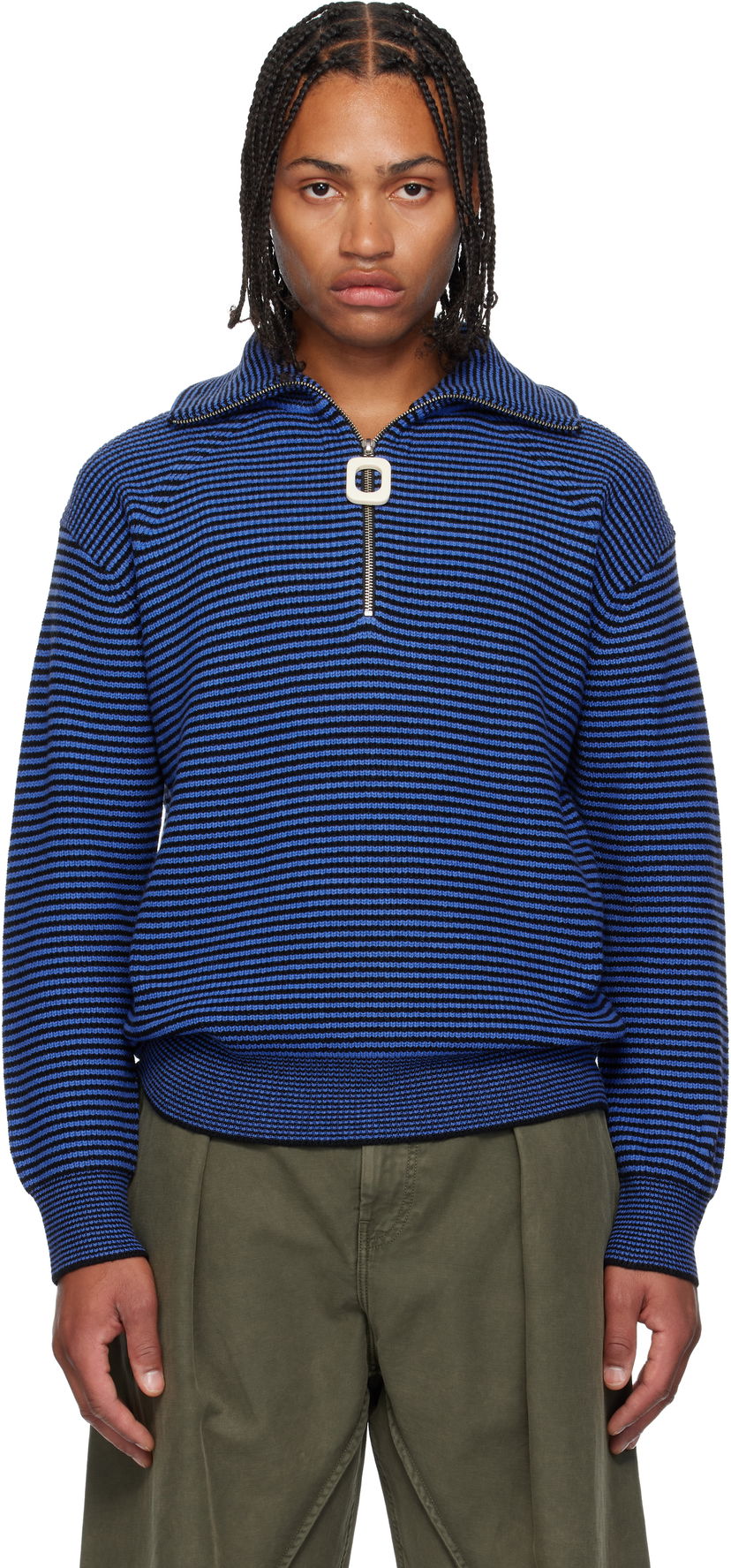 Cветр JW Anderson JW Anderson Half Zip Sweater Різнокольоровий | KW1285-YN0408