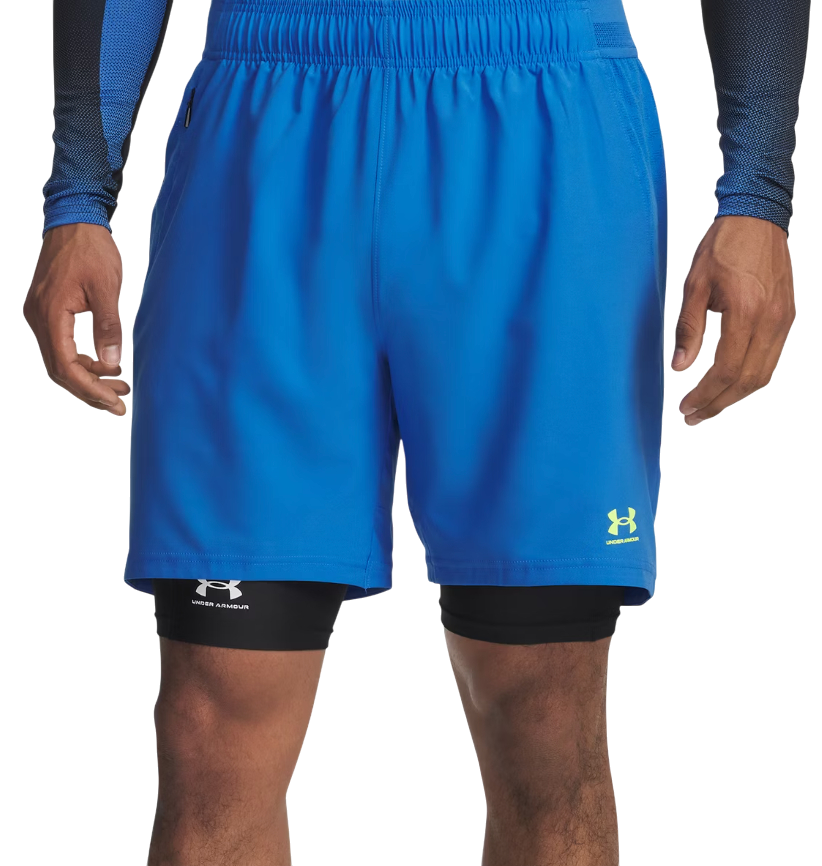 Шорти Under Armour Challenger Pro 2-in-1 Running Shorts with Liner Синій | 6009621-402, 0