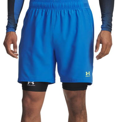Шорти Under Armour Challenger Pro 2-in-1 Running Shorts with Liner Синій | 6009621-402, 0