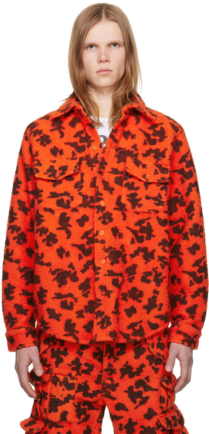 Сорочка ERL ERL Printed Fleece Shirt Помаранчевий | ERL07B023