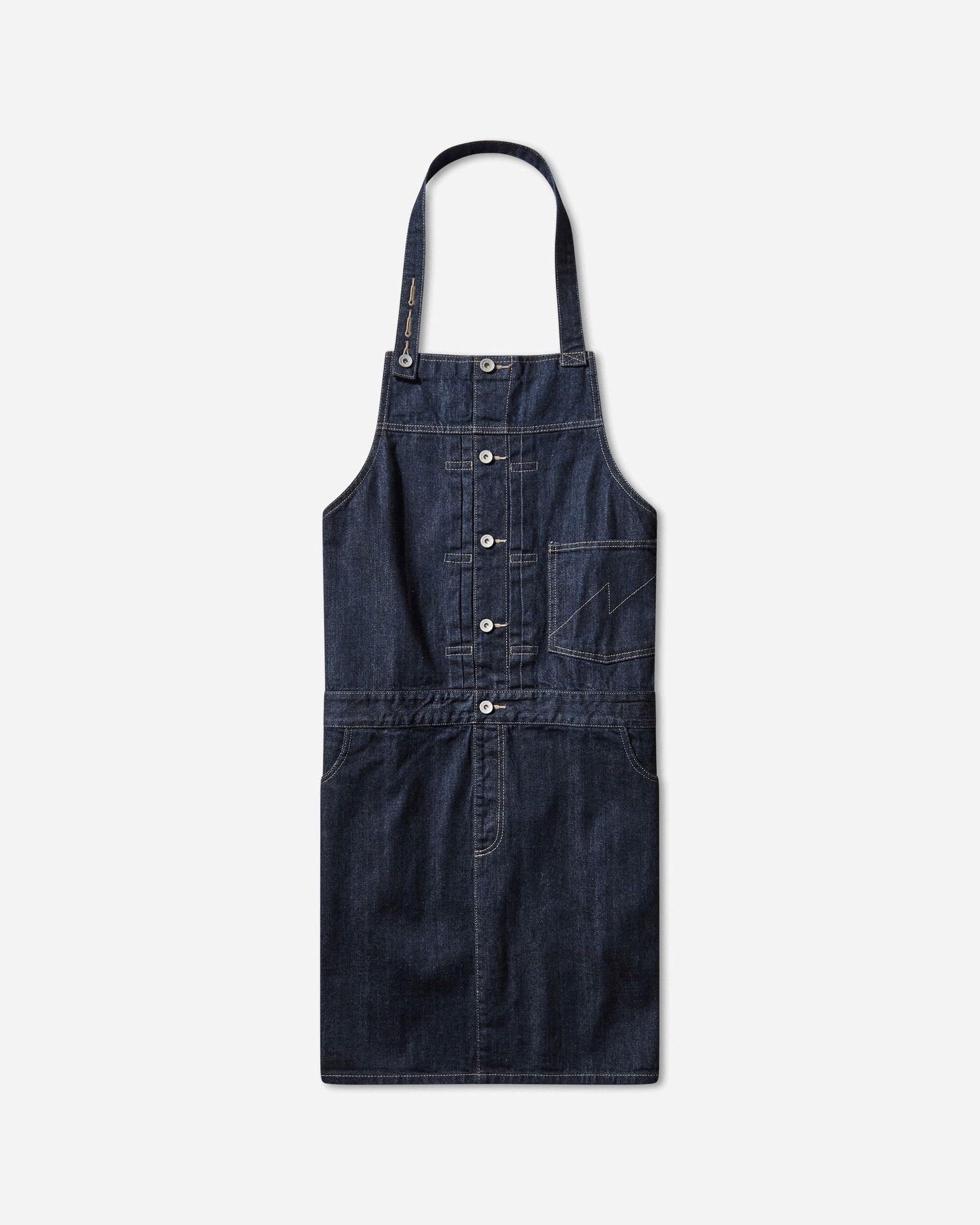 Одяг Neighborhood Button-Front Utility Denim Apron темно-синій | 252ZANH-AC01 INDIGO, 0