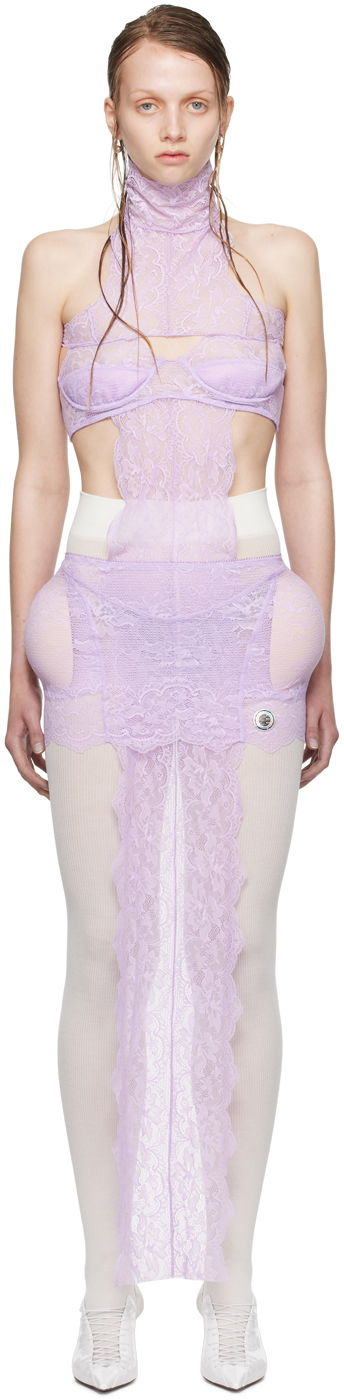 плаття Jean Paul Gaultier Jean Paul Gaultier Shayne Oliver Edition Lace Minidress Фіолетовий | 24/27-F-RO167P-C047-29