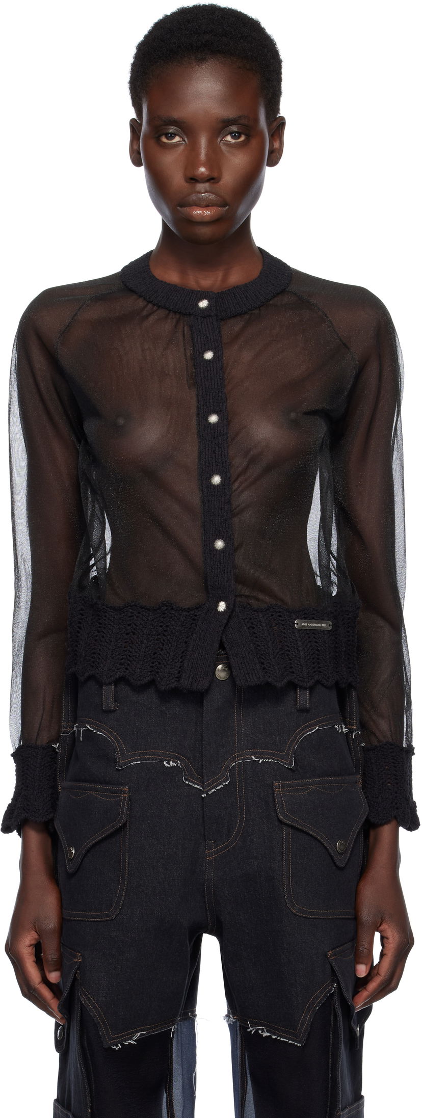 Cветр Andersson Bell Andersson Bell Sheer Knit Cardigan чорний | atb1327w