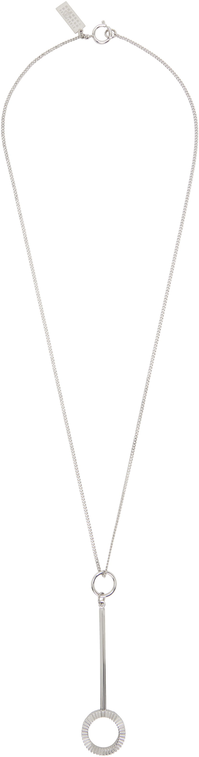 Кольє Maison Margiela MM6 Maison Margiela Curb Chain Pendant Necklace Металік | SM7UU0076 P7352