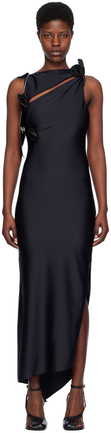 плаття Coperni Coperni Asymmetric Flower Maxi Dress Синій | COPR44545C