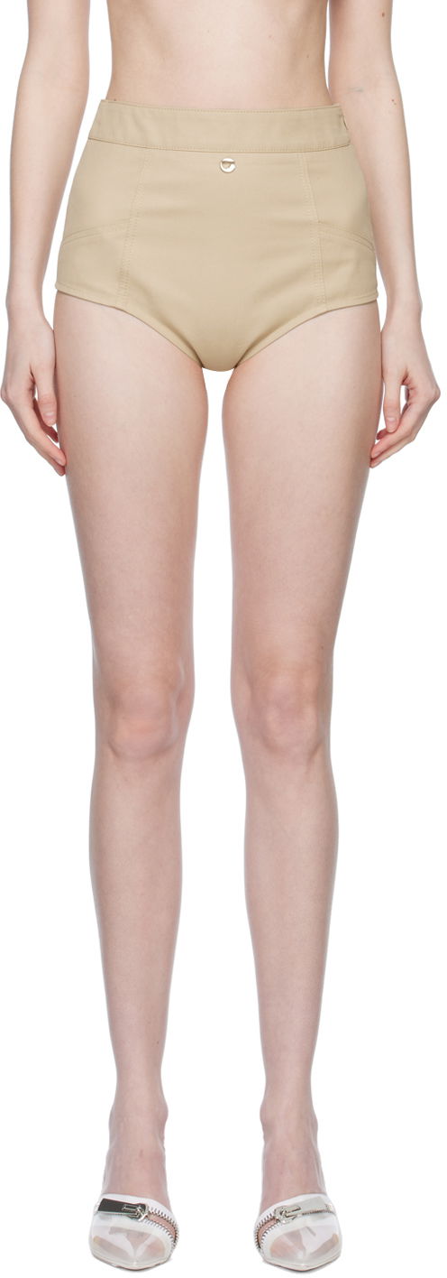 Шорти Coperni Coperni High-Waisted Shorts бежевий | COPP30BIS202