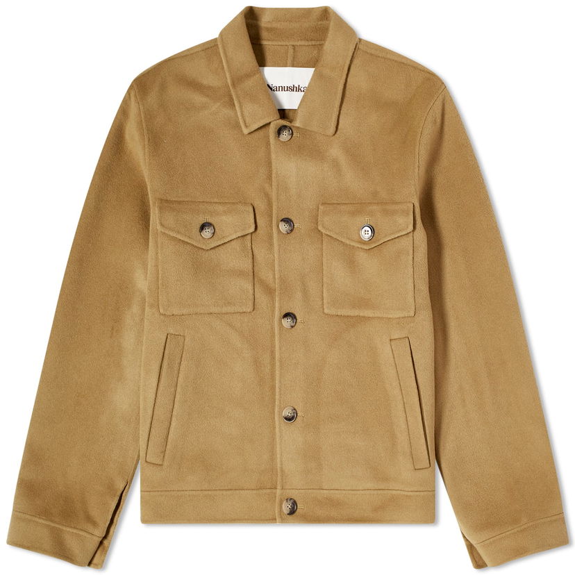 Куртка Nanushka Rhys Wool Overshirt бежевий | NM23PFOW00865