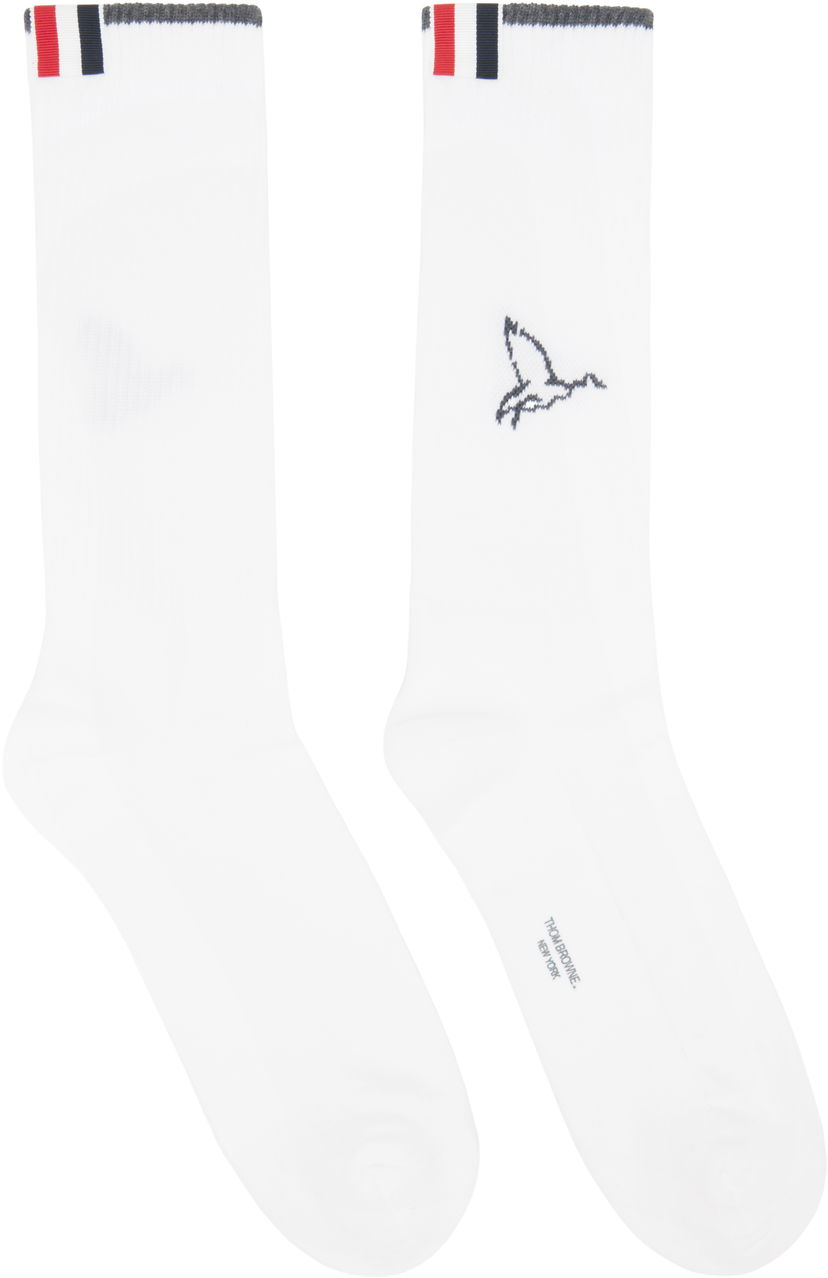 Шкарпетки Thom Browne Thom Browne Geese Icon Socks білий | MAS206A-Y3022