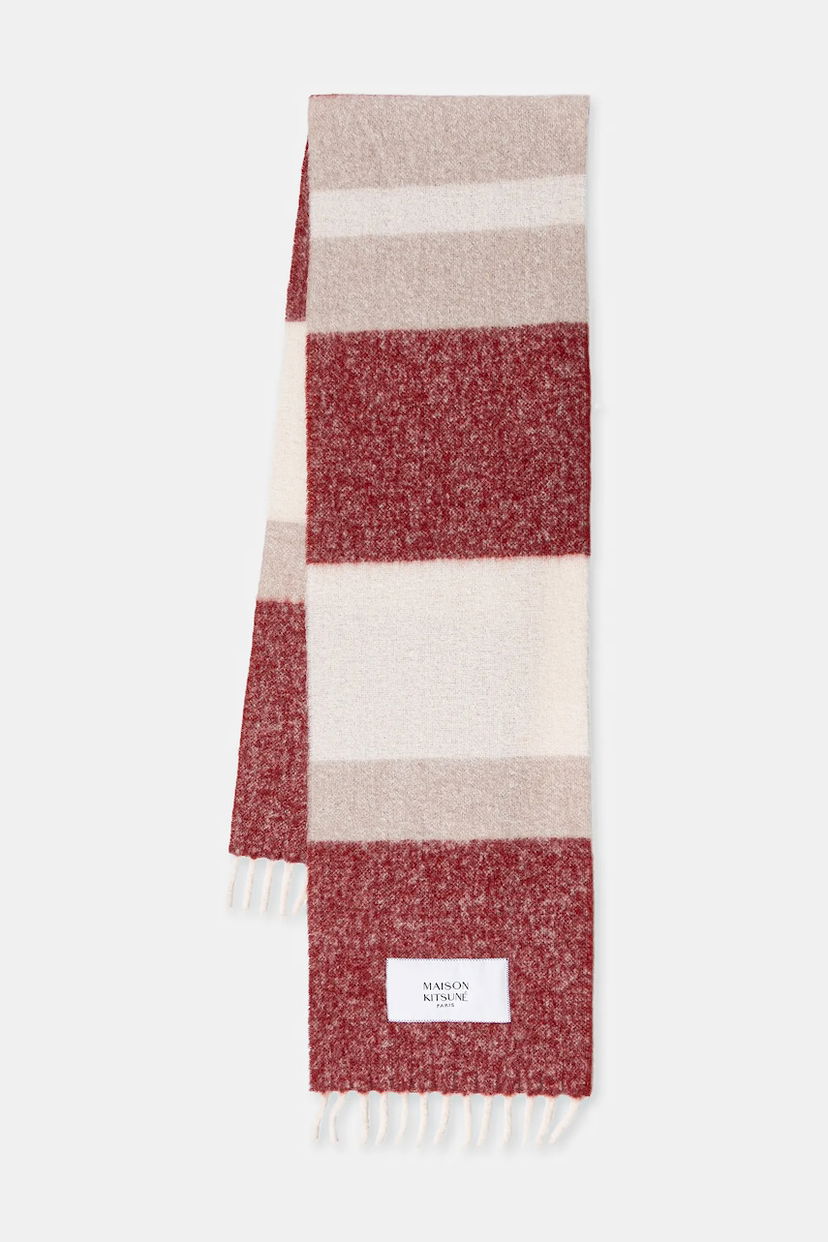 Шарф MAISON KITSUNÉ Alpaca Striped Scarf Різнокольоровий | PM06203WA0022