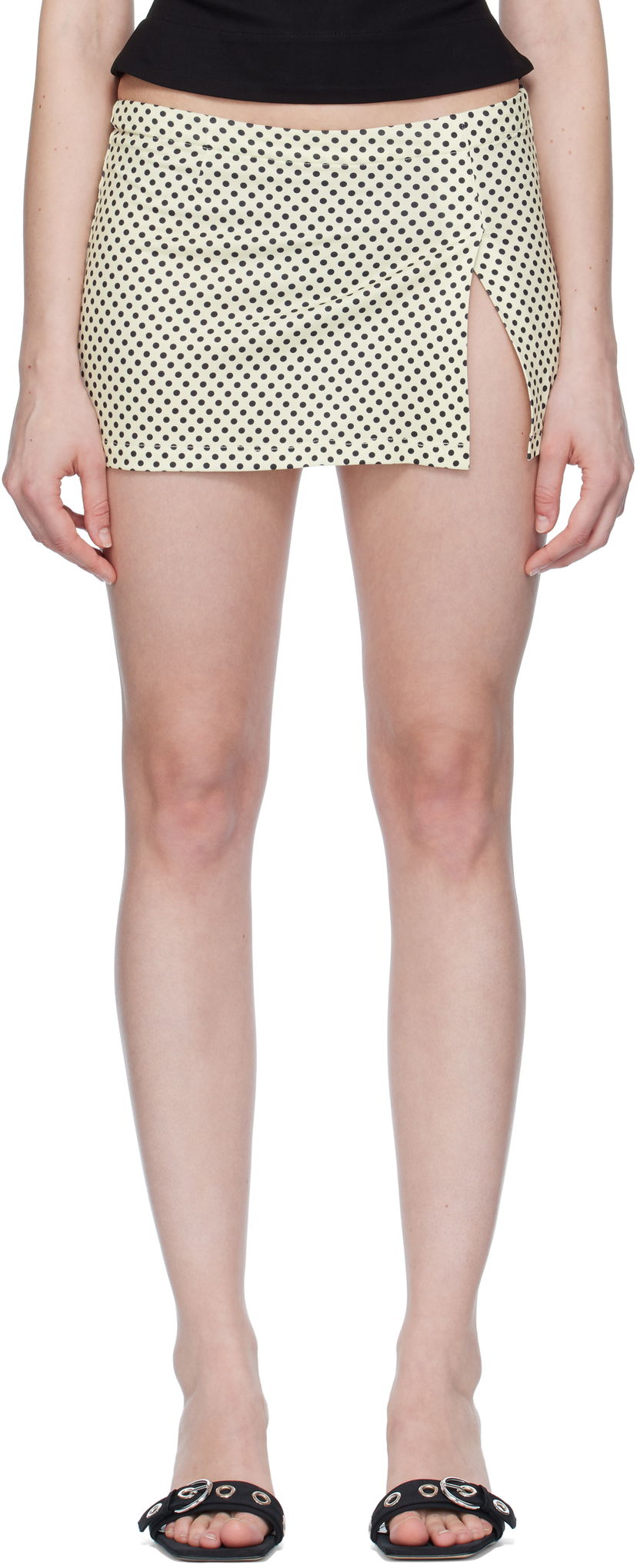 Спідниця Miaou Miaou Micro Miniskirt with Polka Dots Жовтий | 4012VISBNP