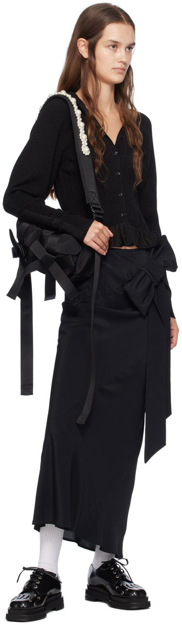 Cветр Simone Rocha Simone Rocha Plaited Tinsel Hooded Cardigan чорний | HMK34 0624, 3