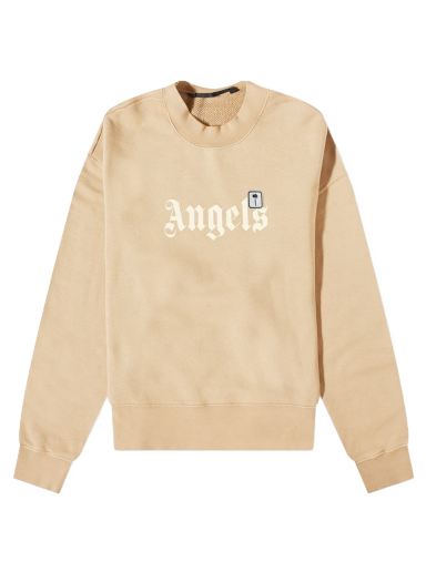 Cветр Palm Angels Angels Patch Logo Crewneck бежевий | PMBA026F22FLE0046410