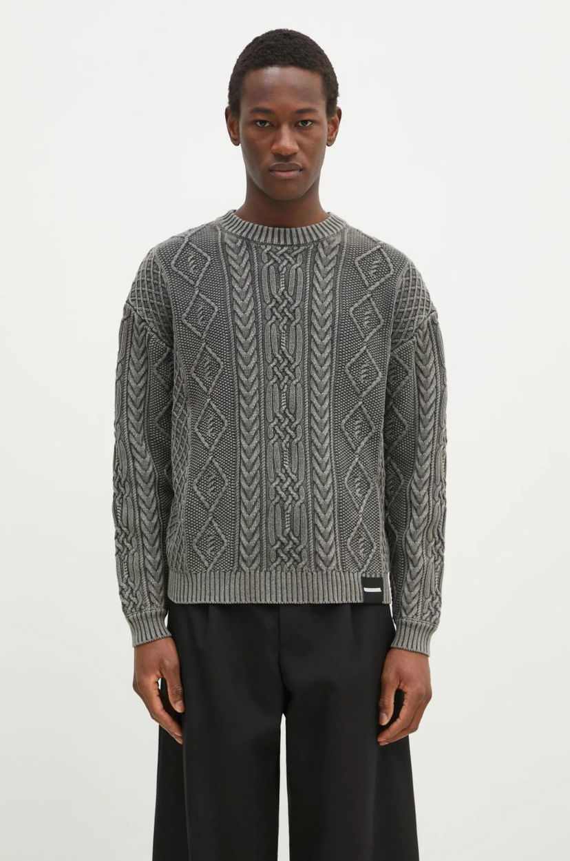 Cветр Neighborhood NEIGHBORHOOD Cable Knit Sweater Сірий | 24213NH.KNM01