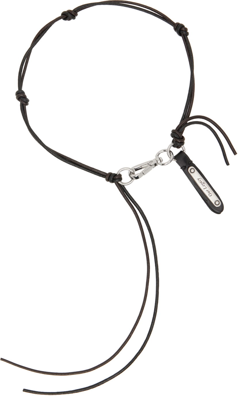 Кольє OUR LEGACY Our Legacy Ladon Super Slim Leather Necklace Коричневий | A2258SFL