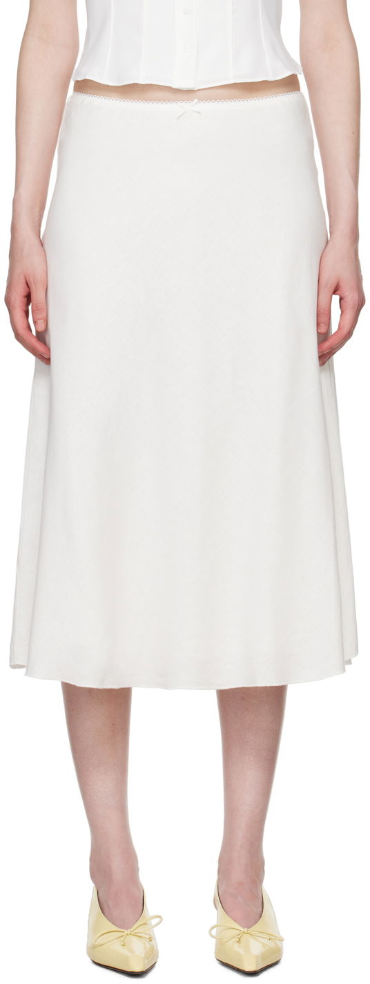 Спідниця GUIZIO Guizio Paloma Midi Skirt білий | P24313W085