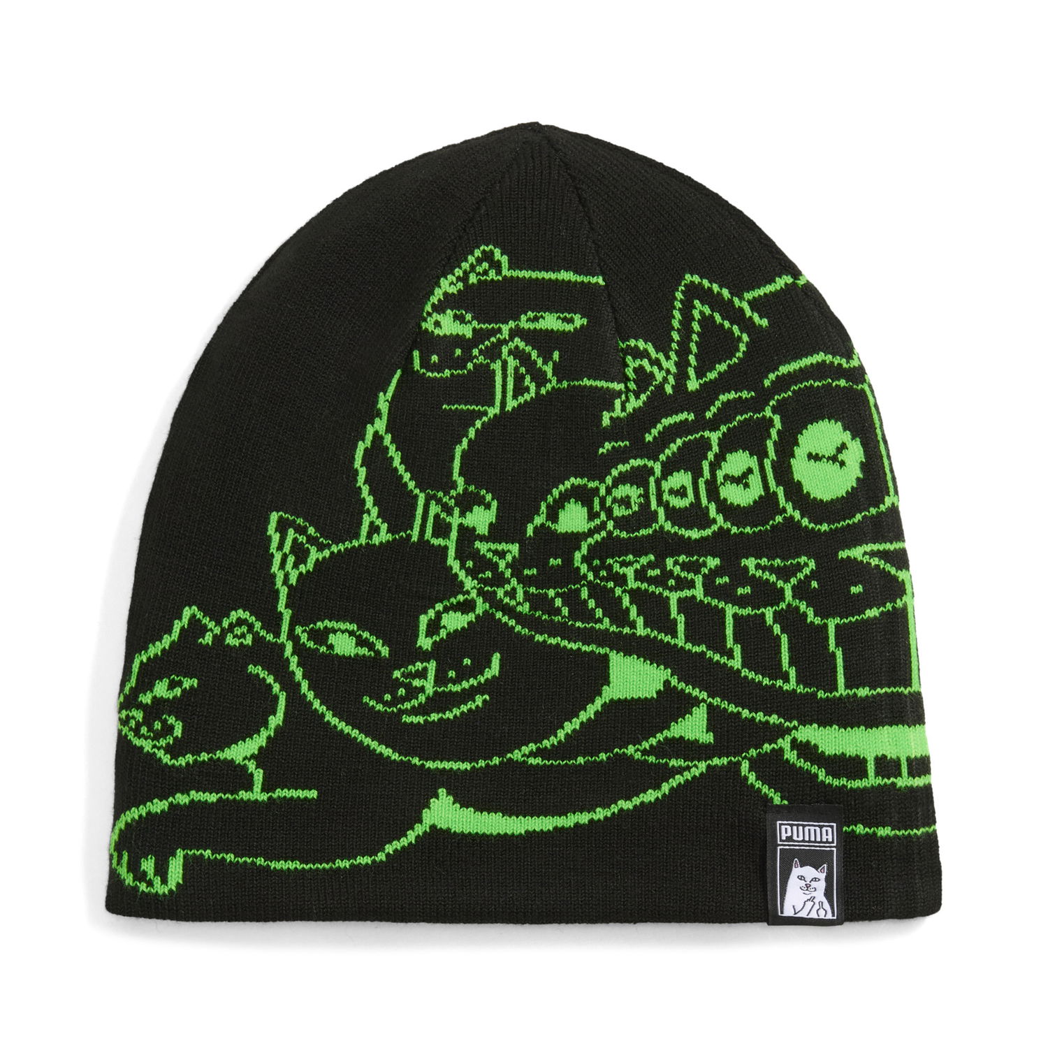 Шапка Puma PUMA x RIPNDIP Knitted Beanie with Graphic Print чорний | 026596_01, 0