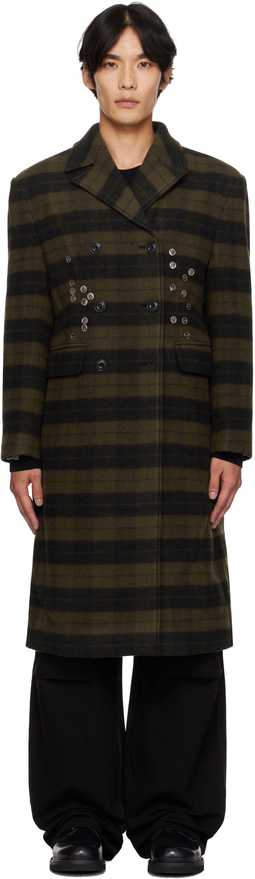 Пальто Andersson Bell Andersson Bell Lacie Check Button Coat Зелений | awa726w