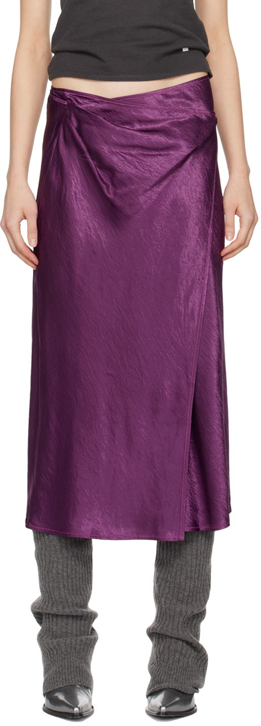 Спідниця Acne Studios Wrap Midi Skirt Фіолетовий | AF0423-
