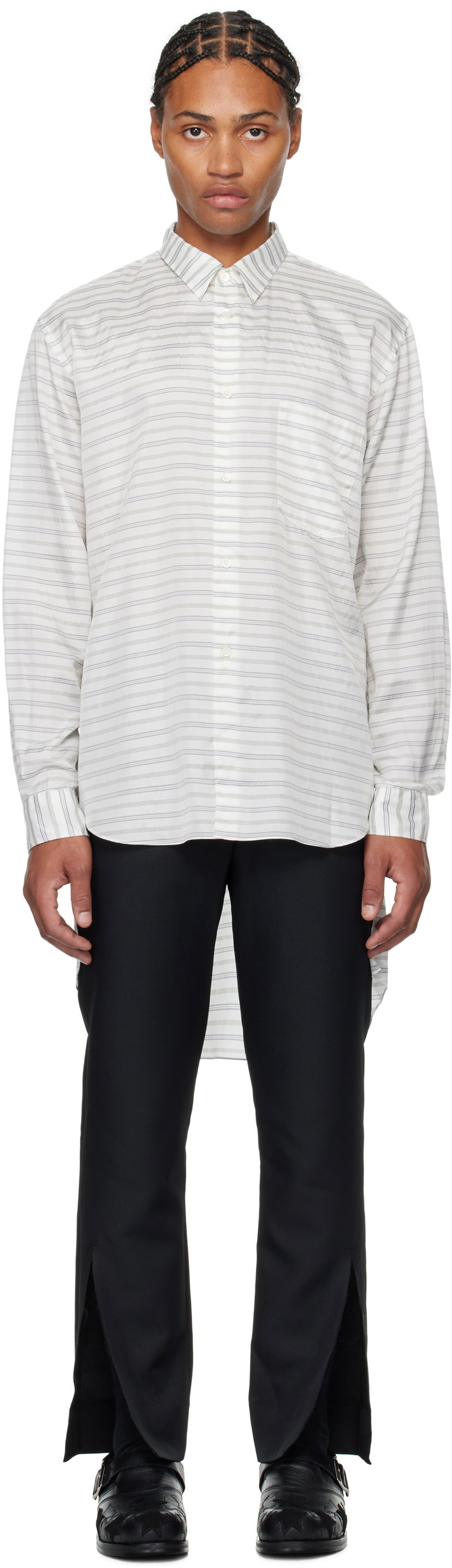 Сорочка Comme des Garçons Shirt Horizontal Stripe білий | PN-B002-051