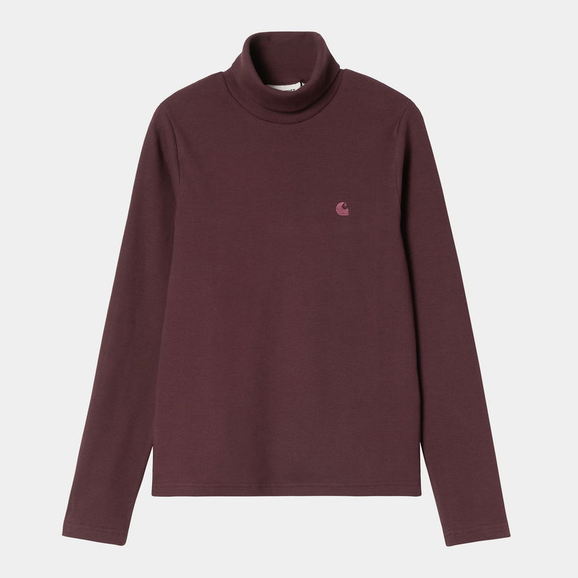 Футболка Carhartt WIP Philipa Long Sleeve Mock Neck T-Shirt Бордовий | I035470_9