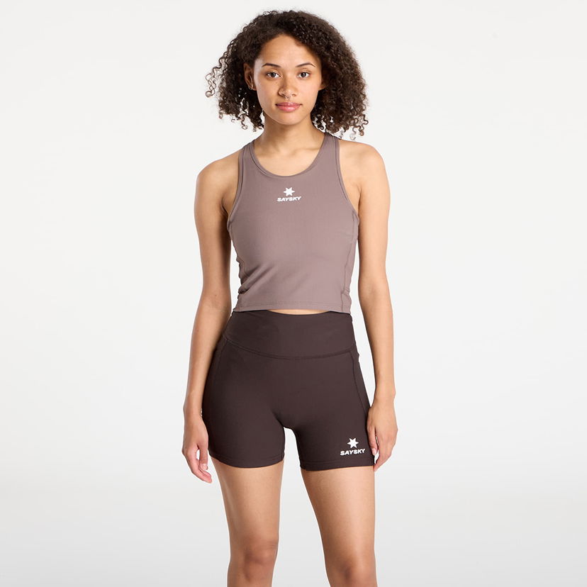 Кроп-топи Saysky SAYSKY Women's Combat Rib Crop Top Коричневий | OWRSB32C714