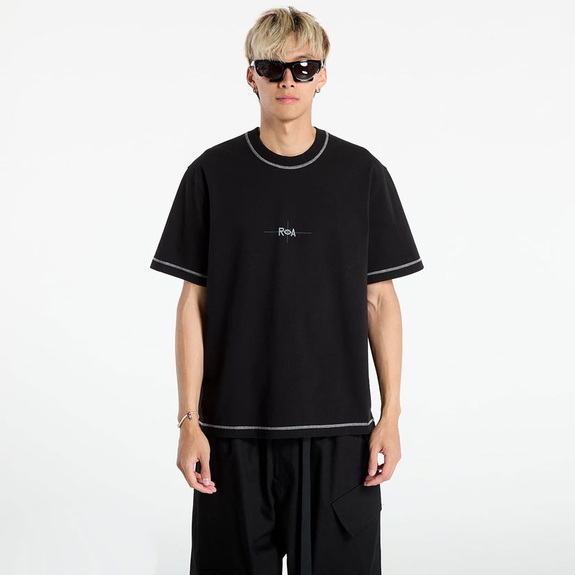 Футболка ROA ROA Info Stitch Organic T-Shirt чорний | RBMW0545JY58 BLK0001
