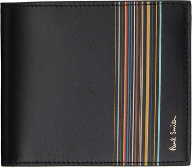 Гаманець Paul Smith Paul Smith Signature Stripe Billfold and Coin Wallet чорний | M1A-4833-LFISIG, 0