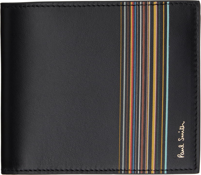 Гаманець Paul Smith Paul Smith Signature Stripe Billfold and Coin Wallet чорний | M1A-4833-LFISIG