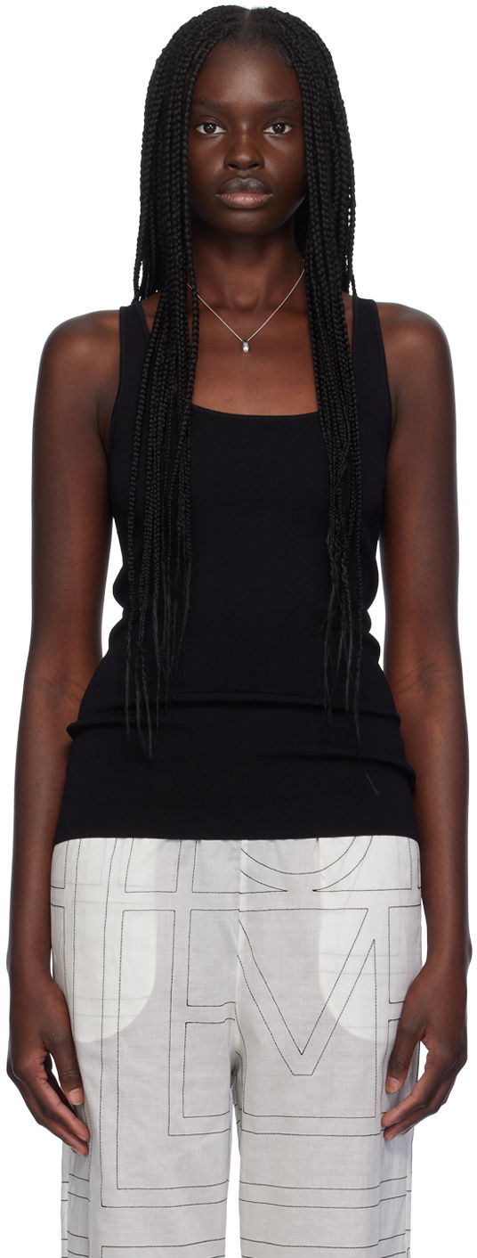 Безрукавка TOTEME Scoop Neck Tank Top чорний | 243-WRT0349-YA0080