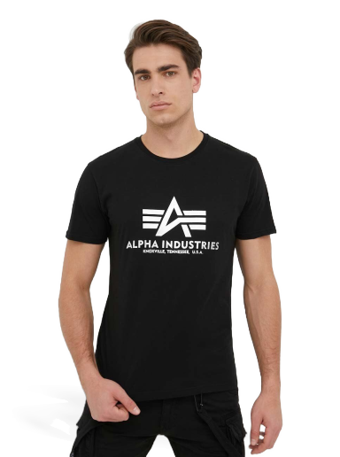 Футболка Alpha Industries Logo Tee чорний | 100501FP.530
