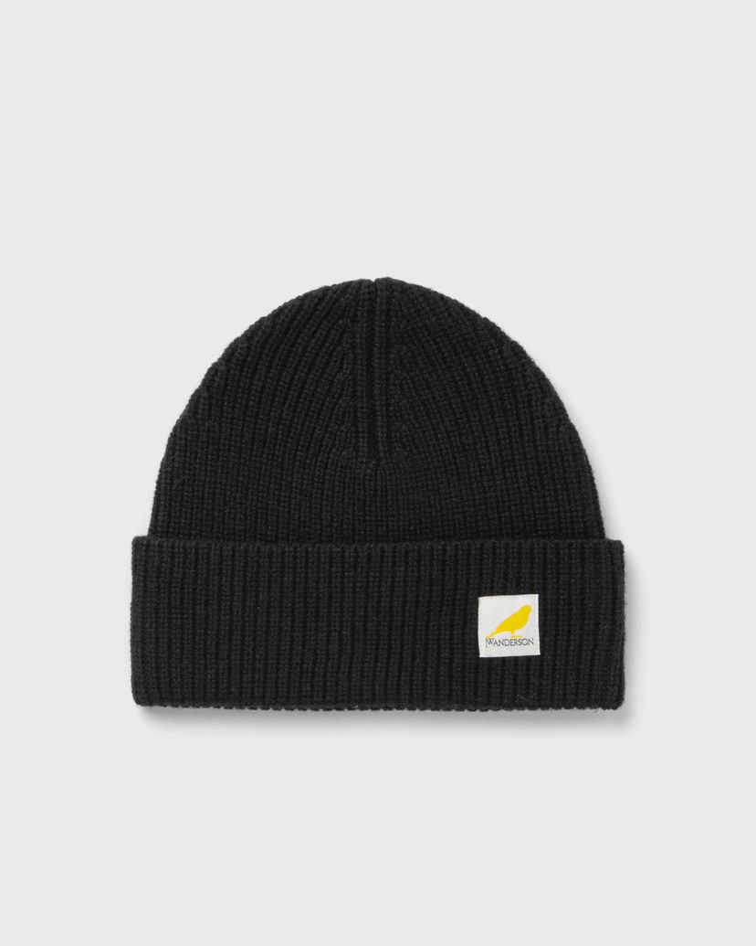 Шапка JW Anderson LOGO PATCH BEANIE чорний | KW1244-YN0365-999
