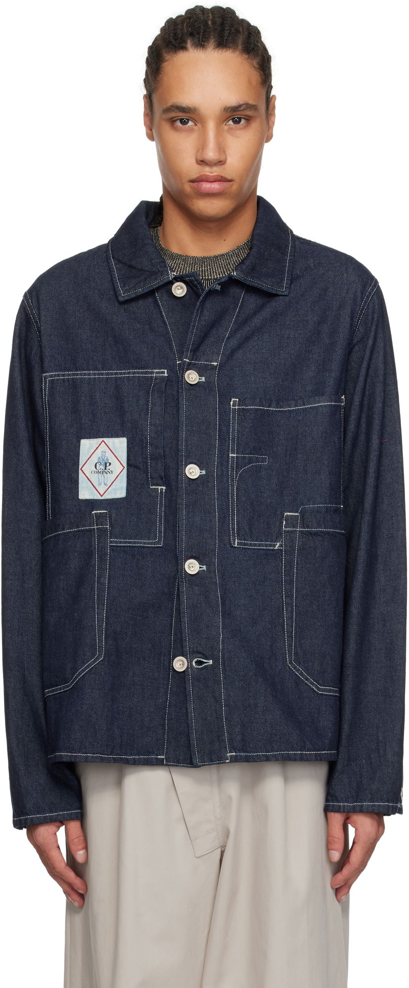 Куртка C.P. Company C.P. Company Denim Chore Jacket Синій | 18CMOW156A-110295W