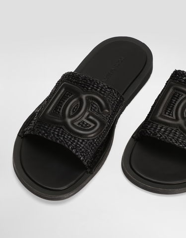 Аксесуари Dolce & Gabbana Dolce & Gabbana Raffia Crochet Slippers чорний | A80519A9Q988B956, 3