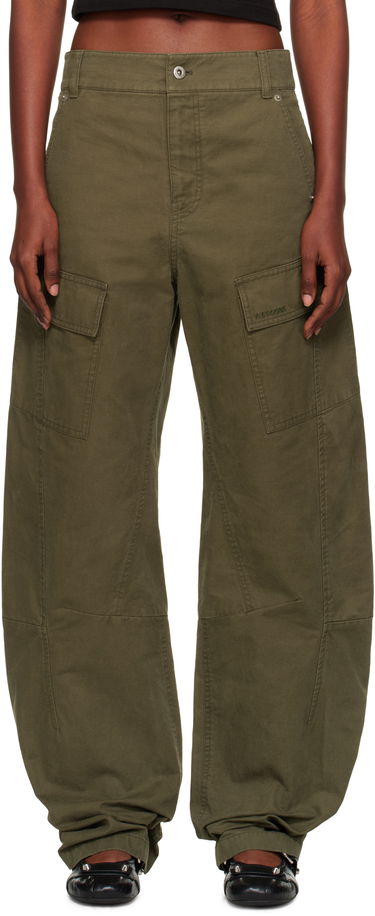 Штани карго We11done We11done Curved Cargo Trousers Зелений | WD-PT2-25-216-W-KK, 0