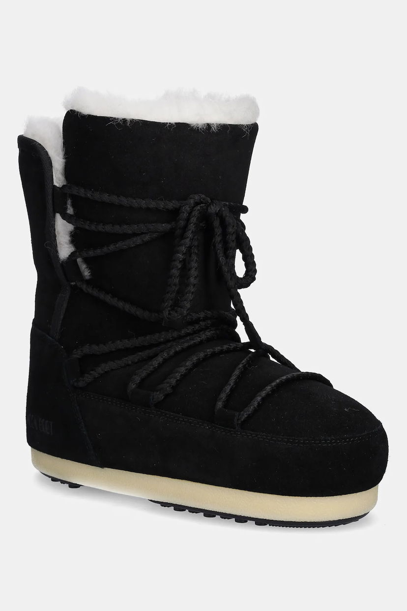 Кросівки та взуття Moon Boot EVX Suede Shearling Lined Snow Boots чорний | 80D1470050.N001