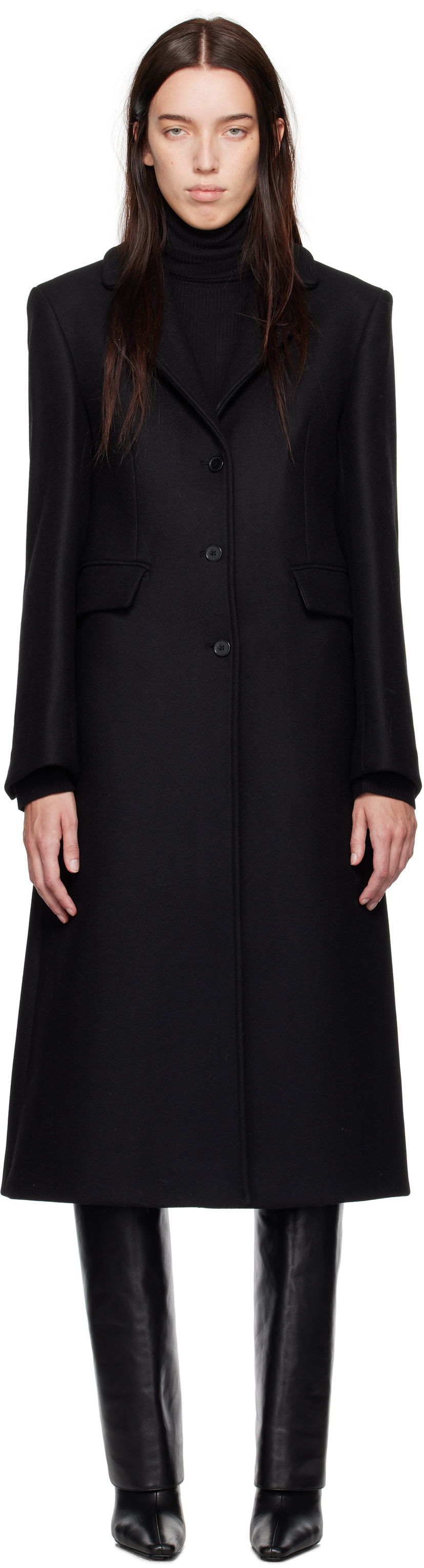 Пальто Loulou de Saison Loulou de Saison Alisa Long Coat чорний | ALISA