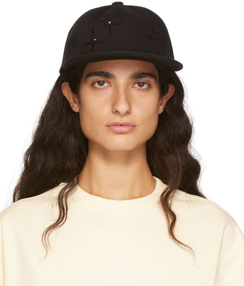 Кепка We11done Sequin Baseball Cap чорний | WD-AH1-22-404-U-BK