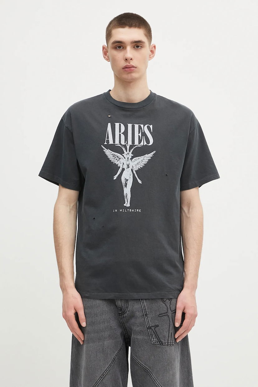 Футболка Aries Aries Destroyed Nirvana SS Graphic T-Shirt чорний | AR6001803
