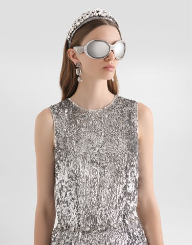 Безрукавка Dolce & Gabbana Sleeveless Sequin Top Металік | F7AL1TFLSMCS0998, 3