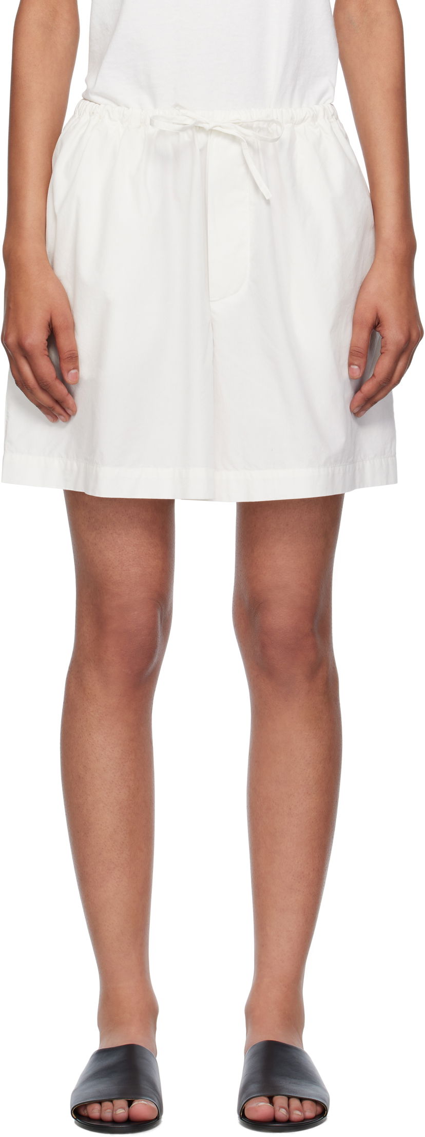 Шорти Baserange Baserange Kolla Drawstring Shorts білий | SHKO-PO-000