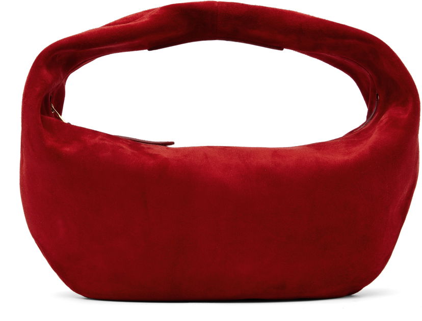 Сумка Khaite KHAITE Medium Olivia Suede Shoulder Bag Червоний | H6015-726