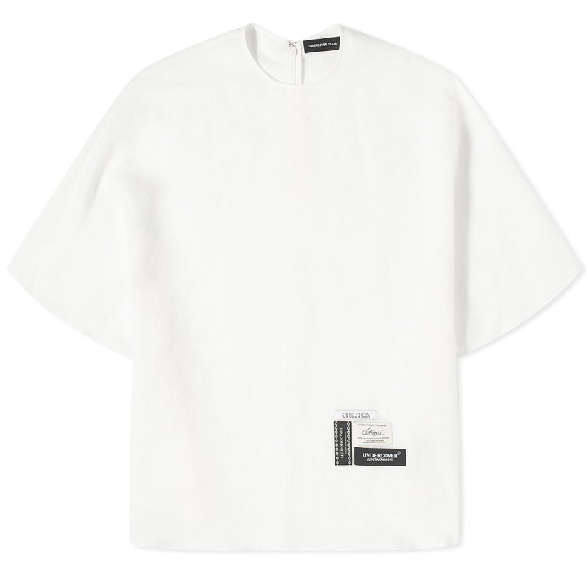 Футболка UNDERCOVER Blouse with Short Sleeves and Round Neck білий | UC1D1402-2