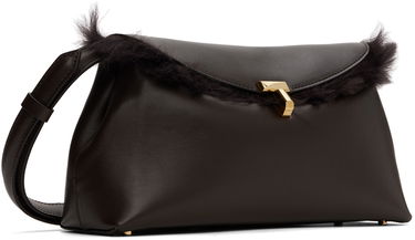 Сумочка TOTEME Shearling T-Lock Clutch Bag Коричневий | 244-WAL0055-LE0084, 1